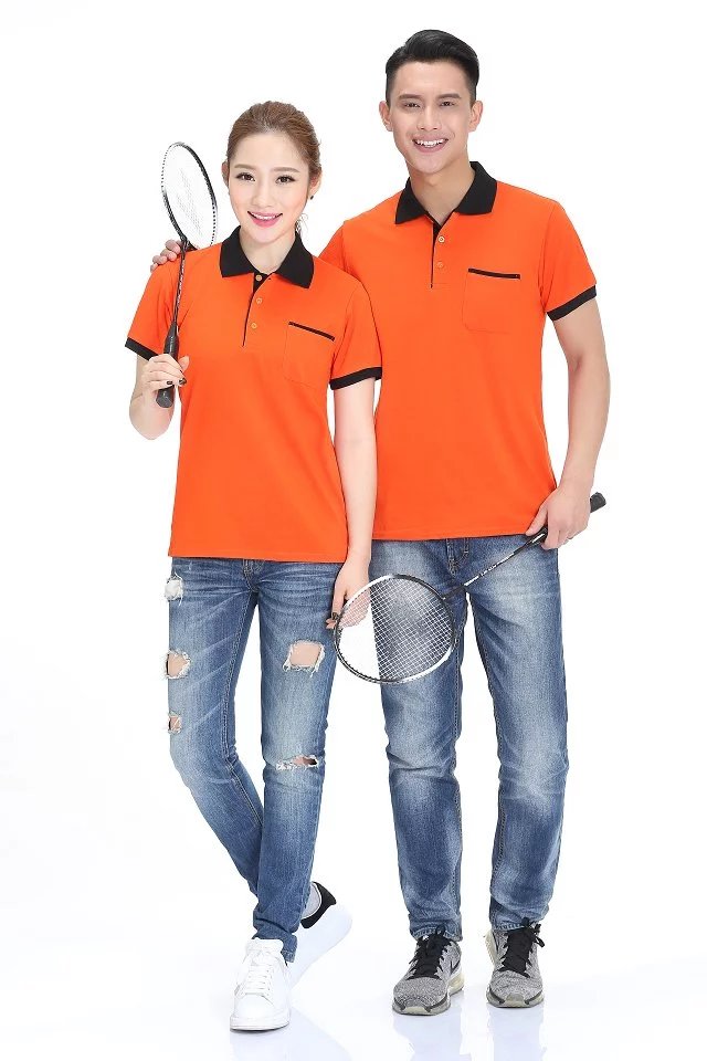 橙底黑邊團體廣告服T099
